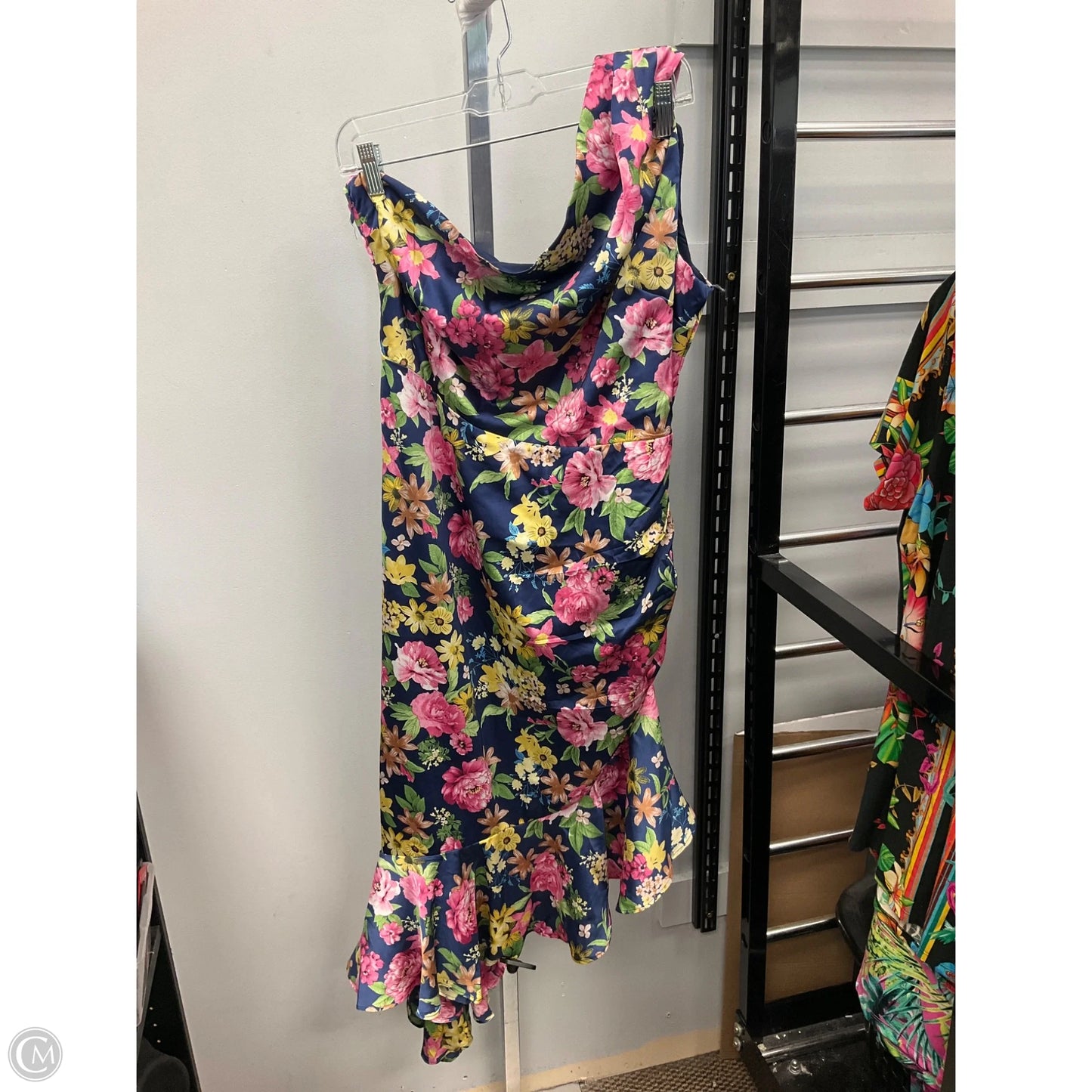 Dress Party Midi By Lulus In Floral Print, Size: Xl