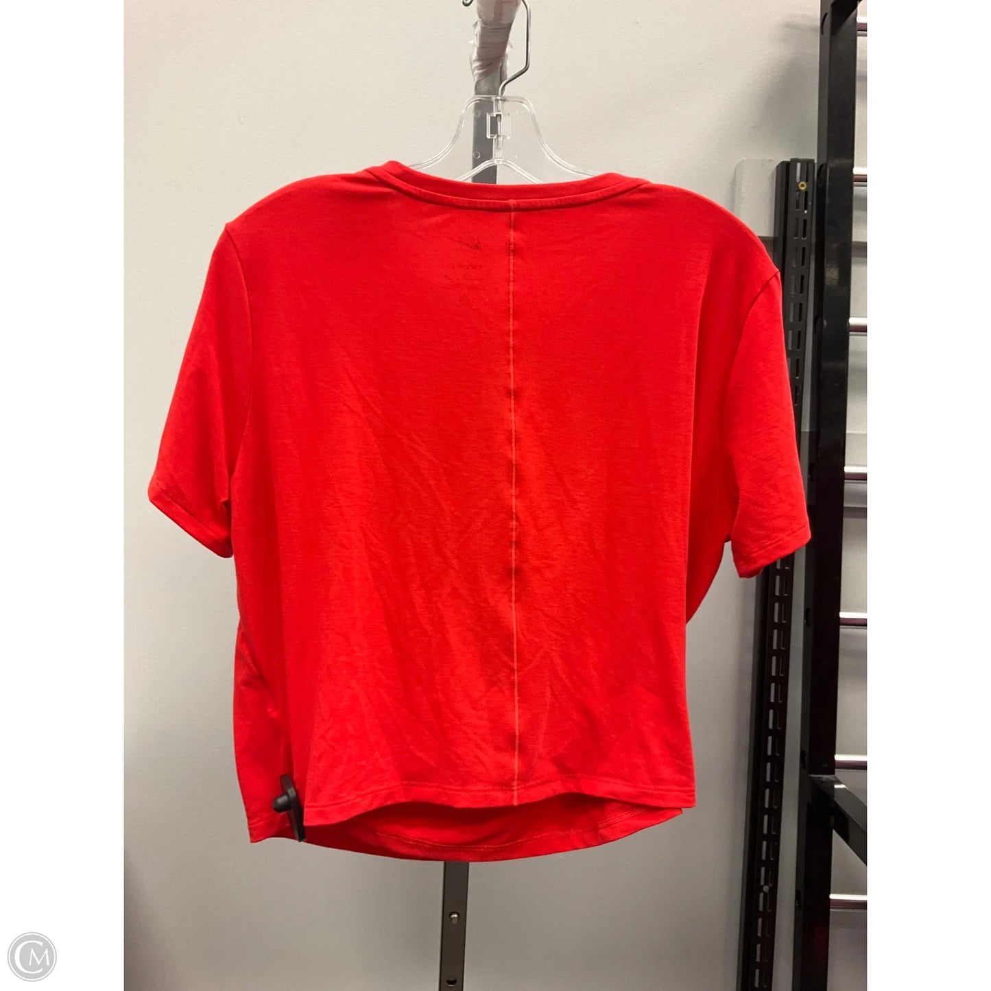 Athletic Top Short Sleeve By Nike In Orange, Size: L