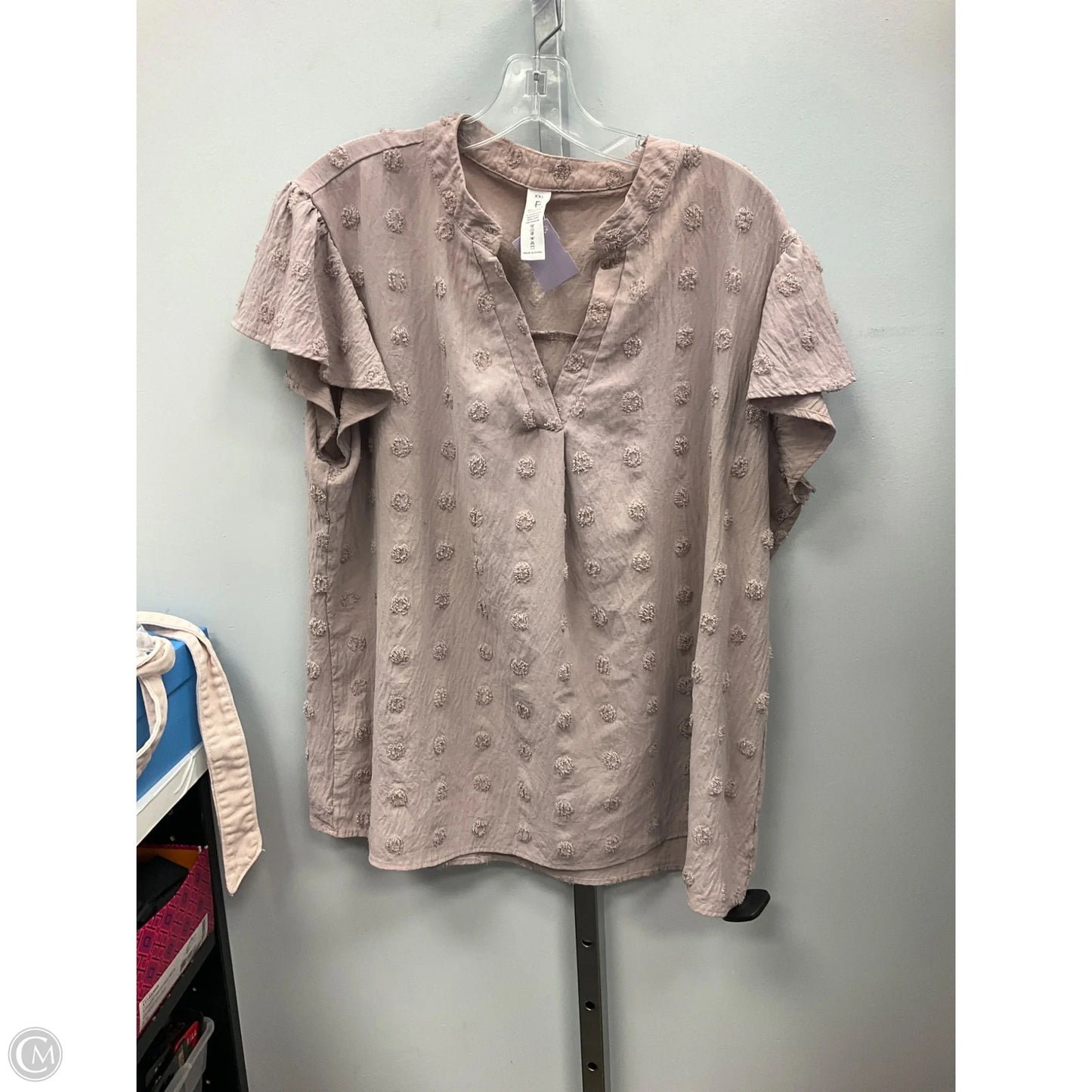 Top Short Sleeve By B In Mauve, Size: Xxl