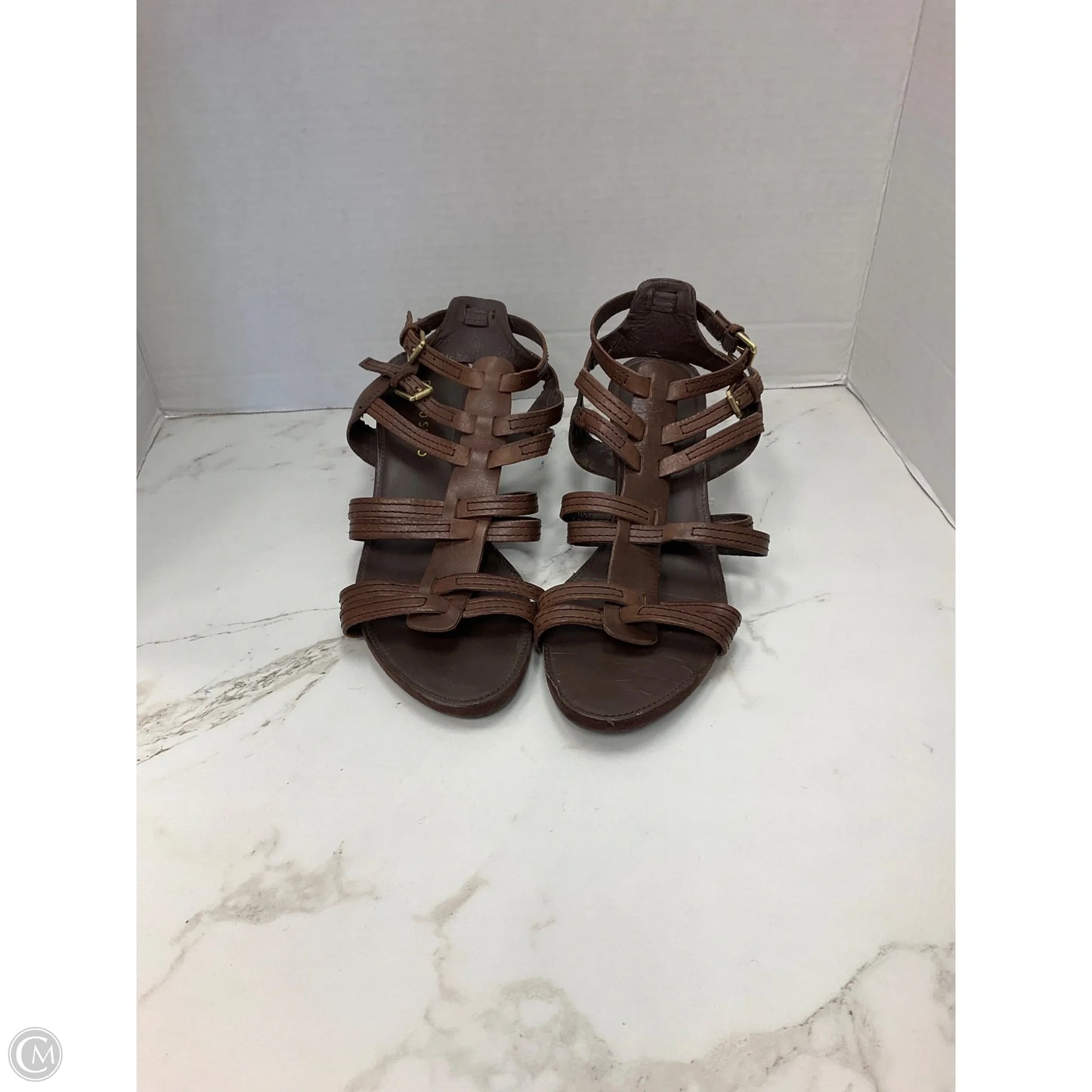 Shoes Heels Wedge By Franco Sarto In Brown, Size: 9.5