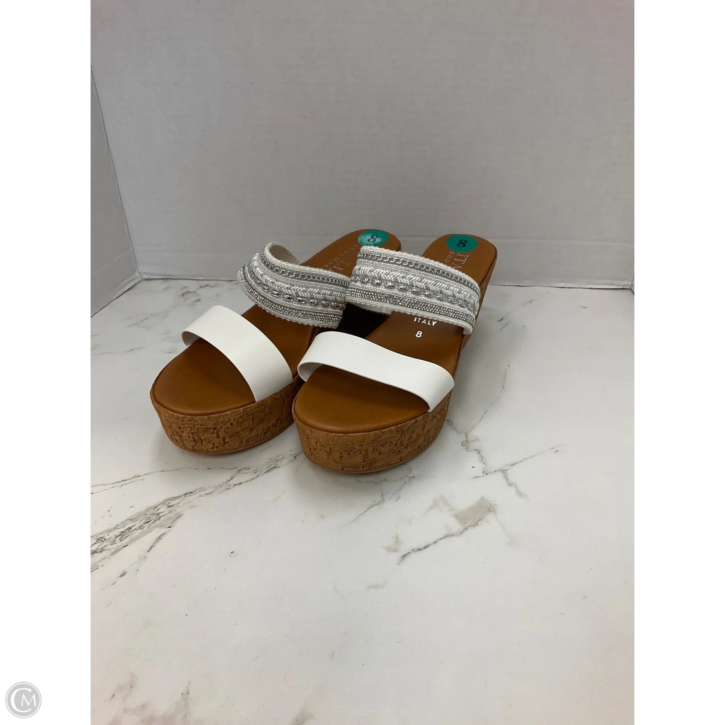 Shoes Heels Platform By Italian Shoemakers In White, Size: 8