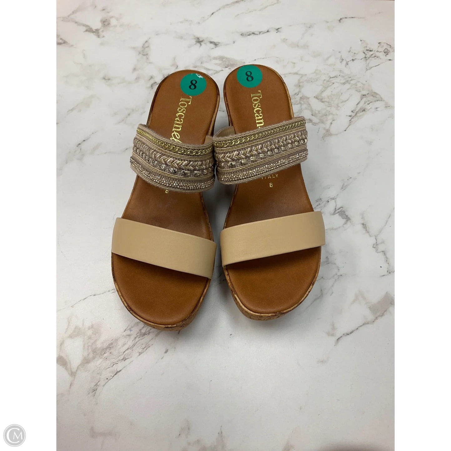 Shoes Heels Platform By Toscanella In Tan, Size: 8