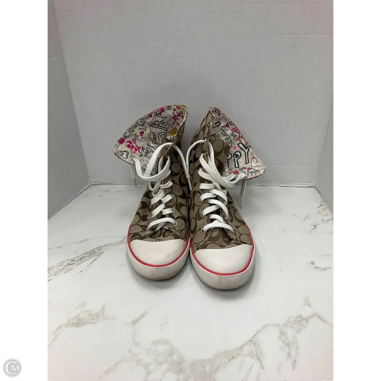 Shoes Designer By Coach In Tan, Size: 9