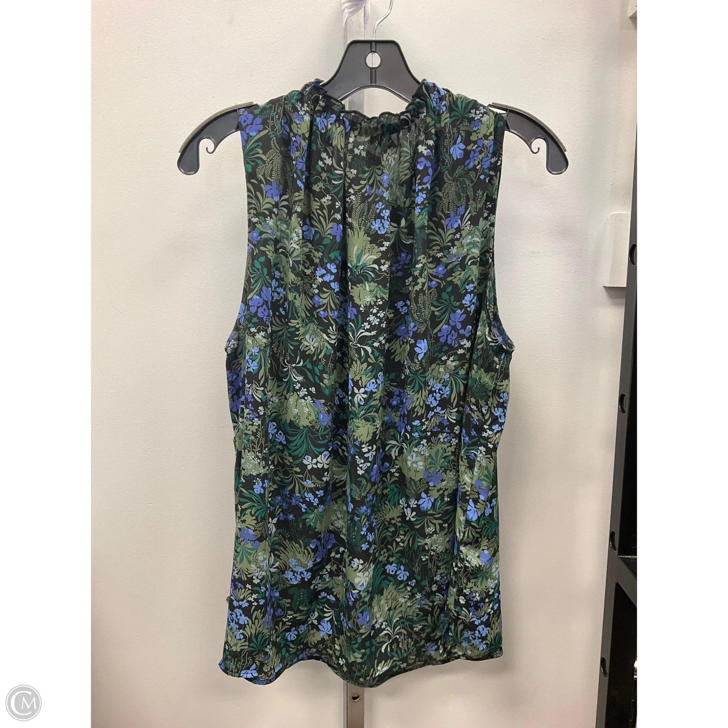 Top Sleeveless By Ann Taylor In Black & Green, Size: Xl