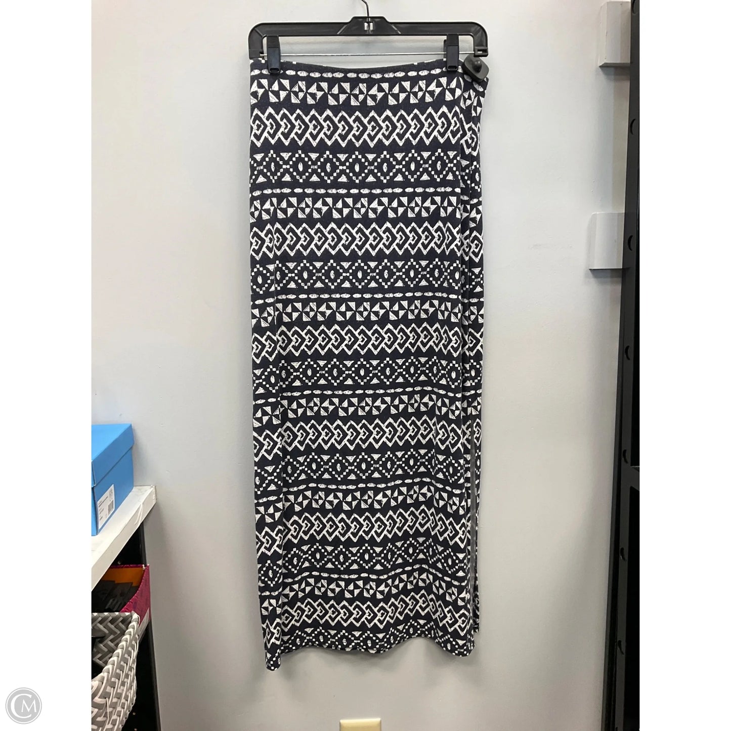 Skirt Maxi By Loft In Blue & White, Size: S