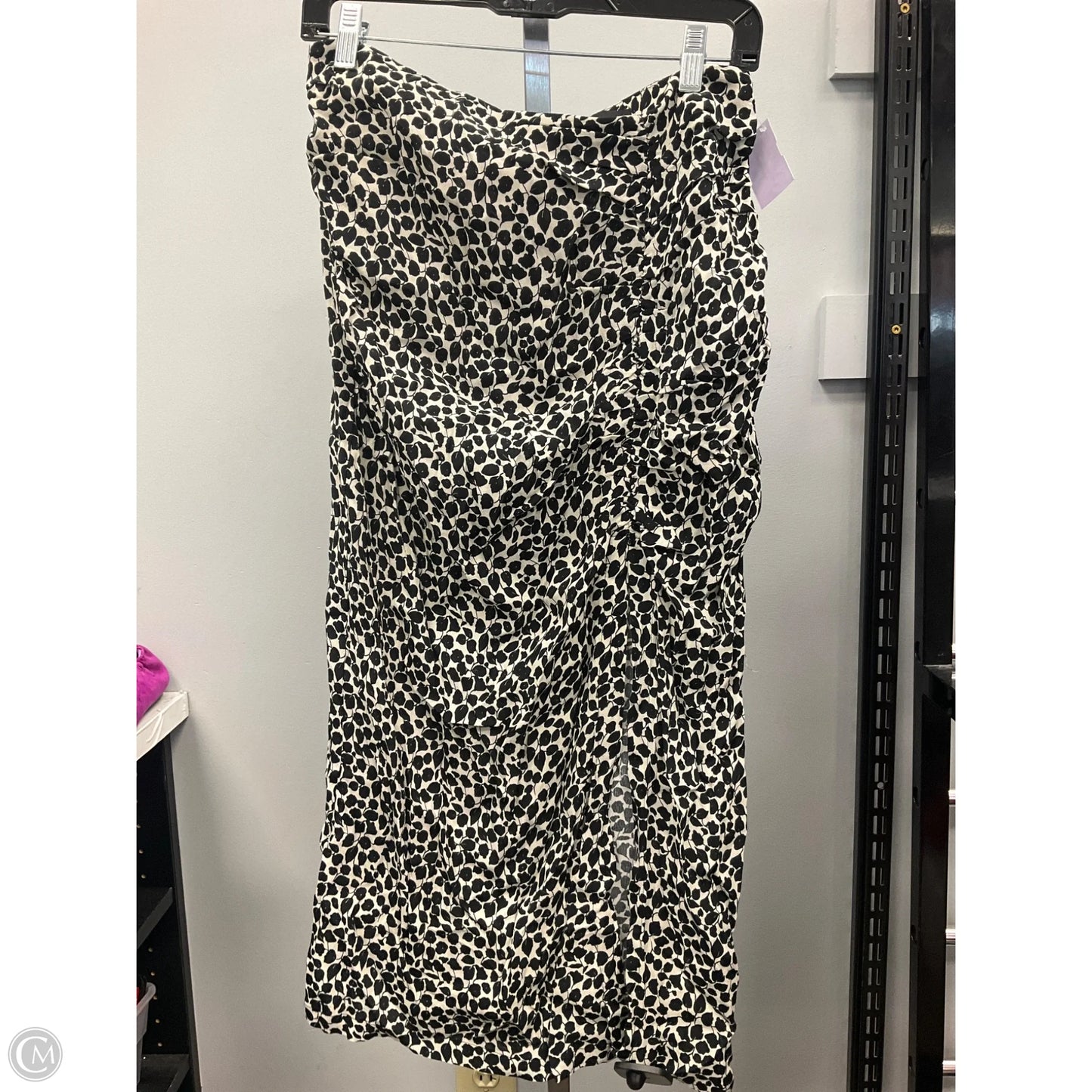 Skirt Midi By Mng In Black & Cream, Size: L