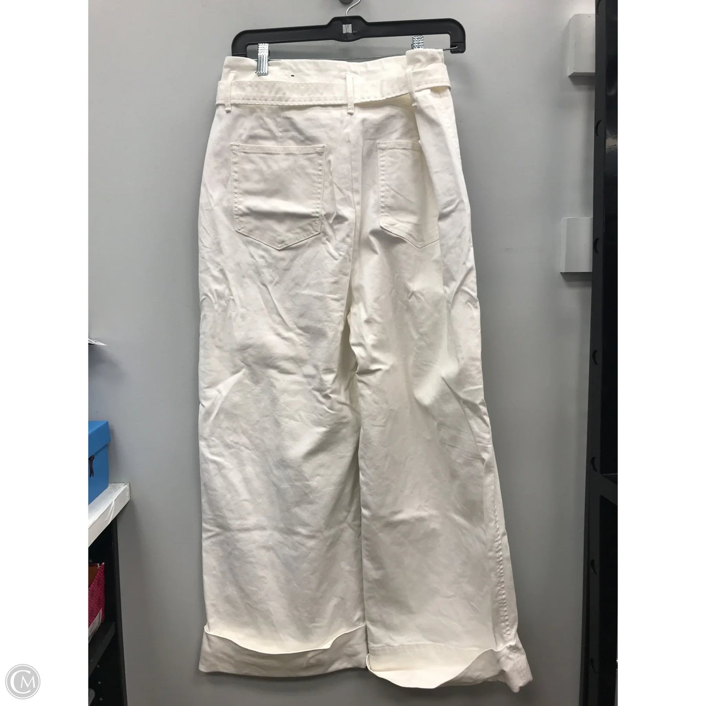 Jeans Wide Leg By Ann Taylor In White, Size: 12