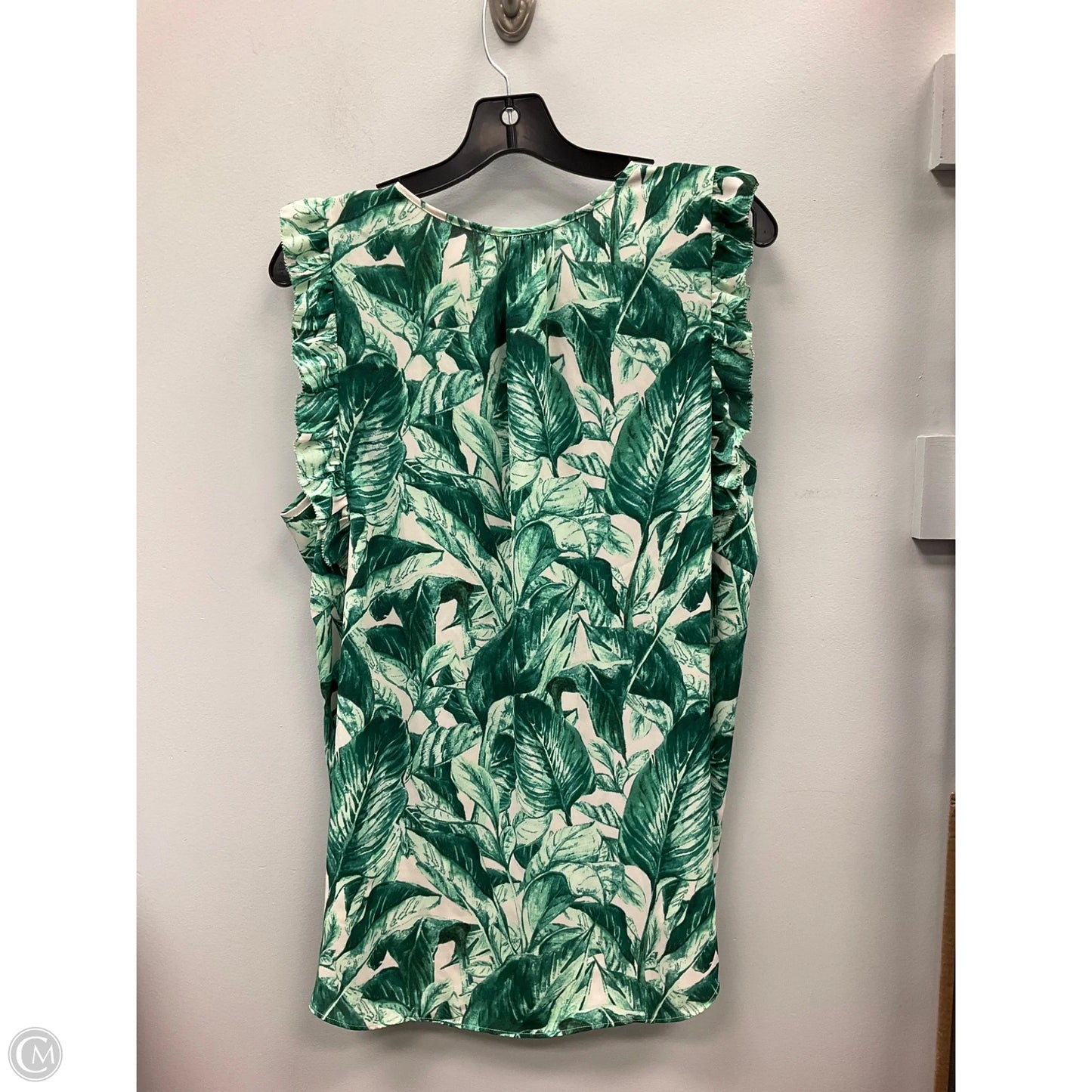 Top Sleeveless By Kaari Blue In Green, Size: Xl