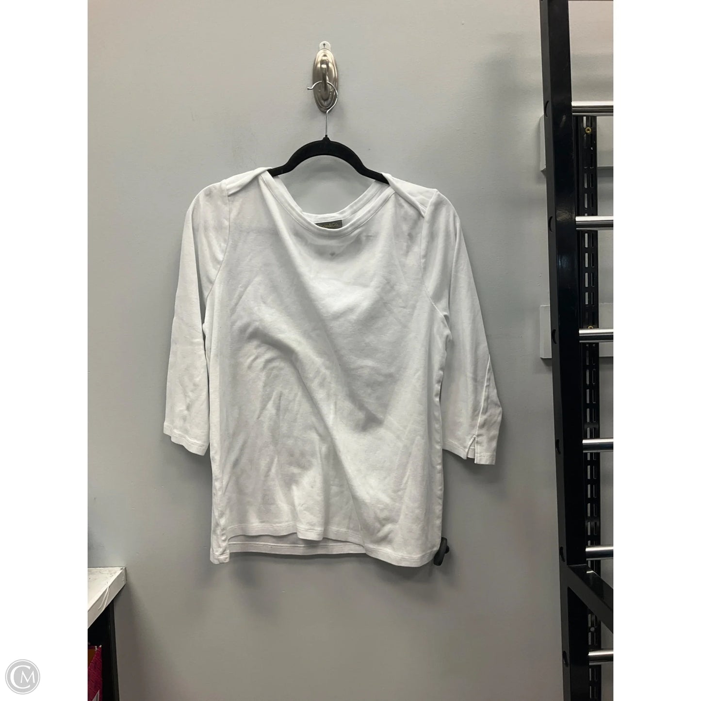 Top Long Sleeve Basic By Style And Company In White, Size: Xl