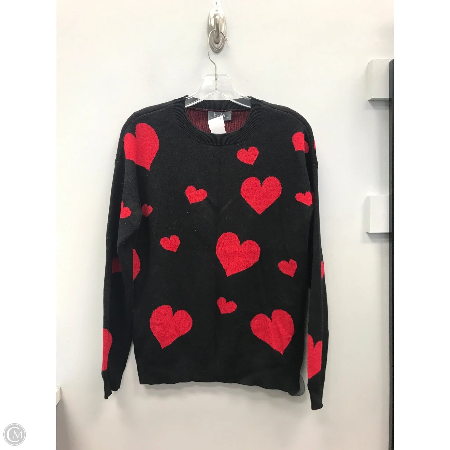Sweater By Belldini In Black & Red, Size: M