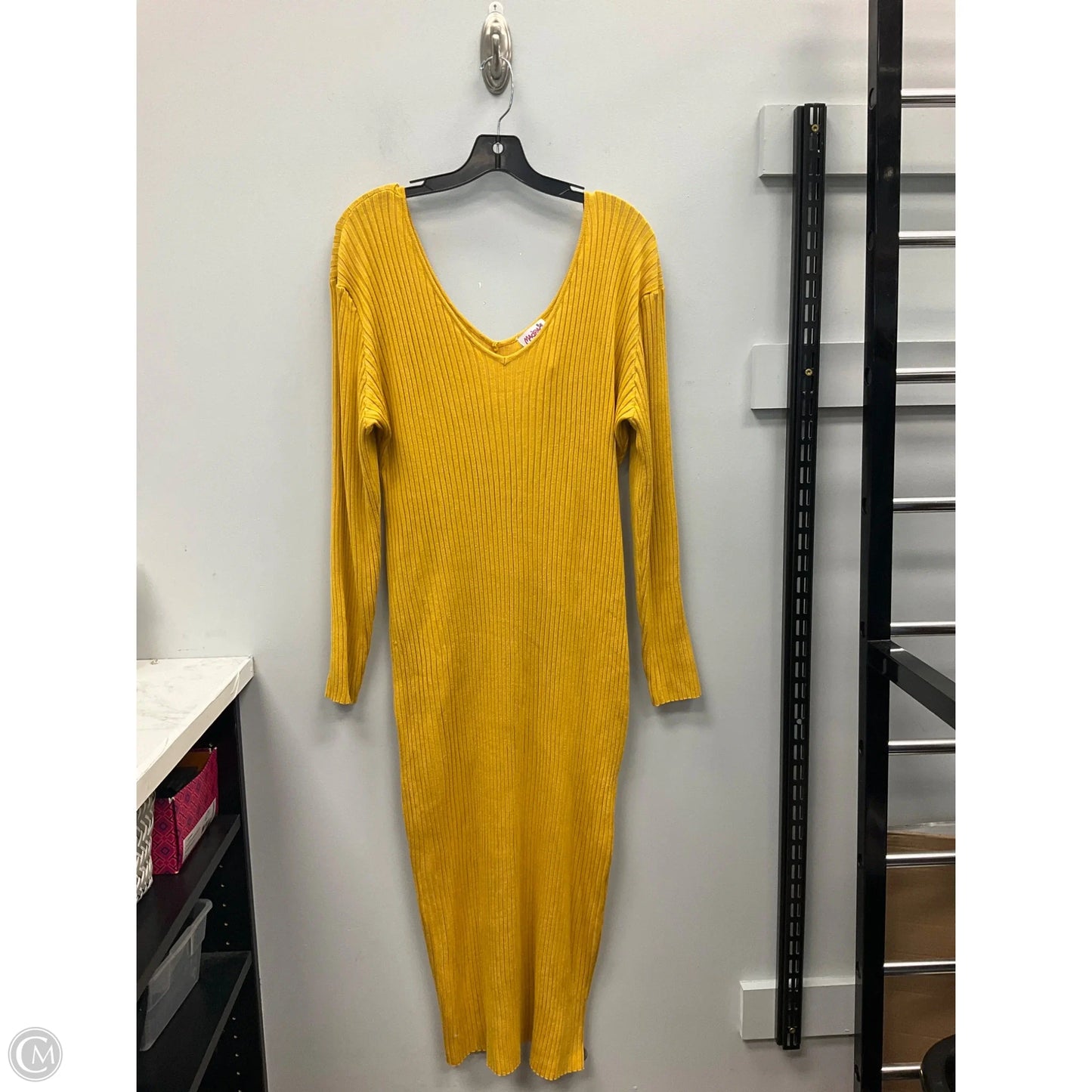 Dress Sweater By Clothes Mentor In Yellow, Size: 3x