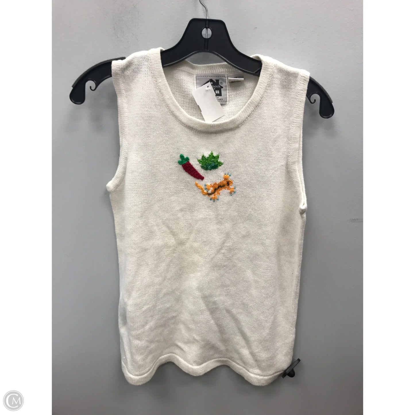 Vest Sweater By Clothes Mentor In White, Size: Xs