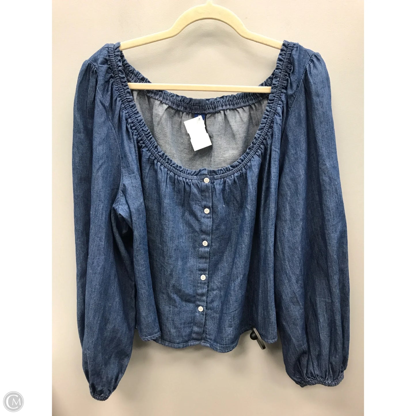 Top Long Sleeve By Old Navy In Blue Denim, Size: 2x