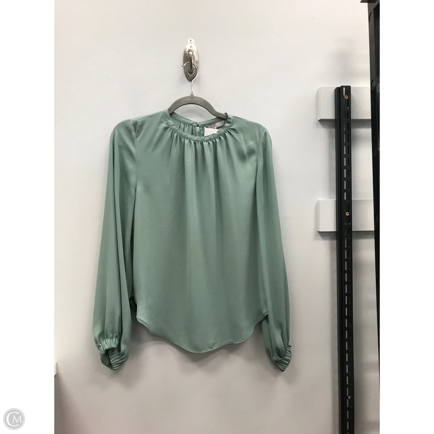 Top Long Sleeve By H&m In Green, Size: Xxs