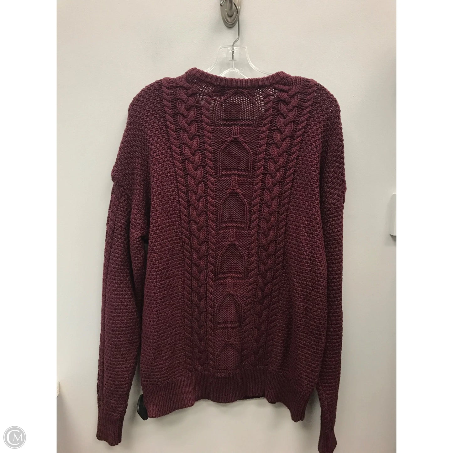 Sweater By Lauren By Ralph Lauren In Maroon, Size: M