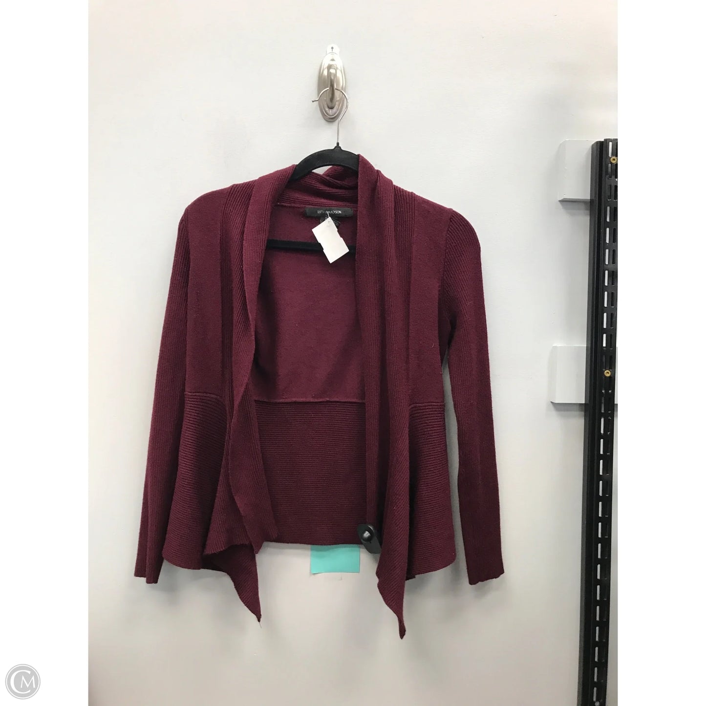 Sweater Cardigan By 89th And Madison In Maroon, Size: S