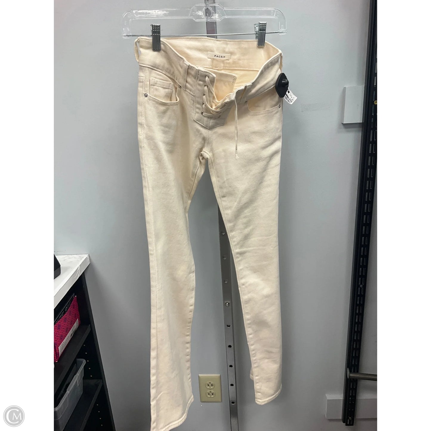 Jeans Flared By Pacsun In Cream, Size: 6