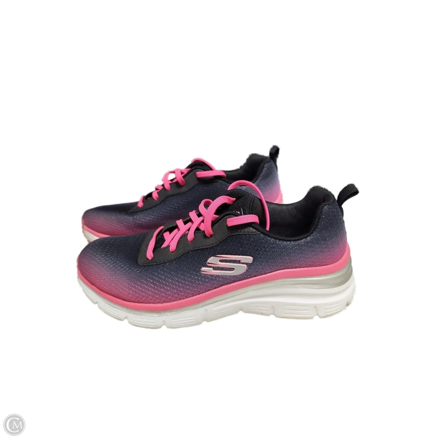 Shoes Athletic By Skechers In Black & Pink, Size: 7