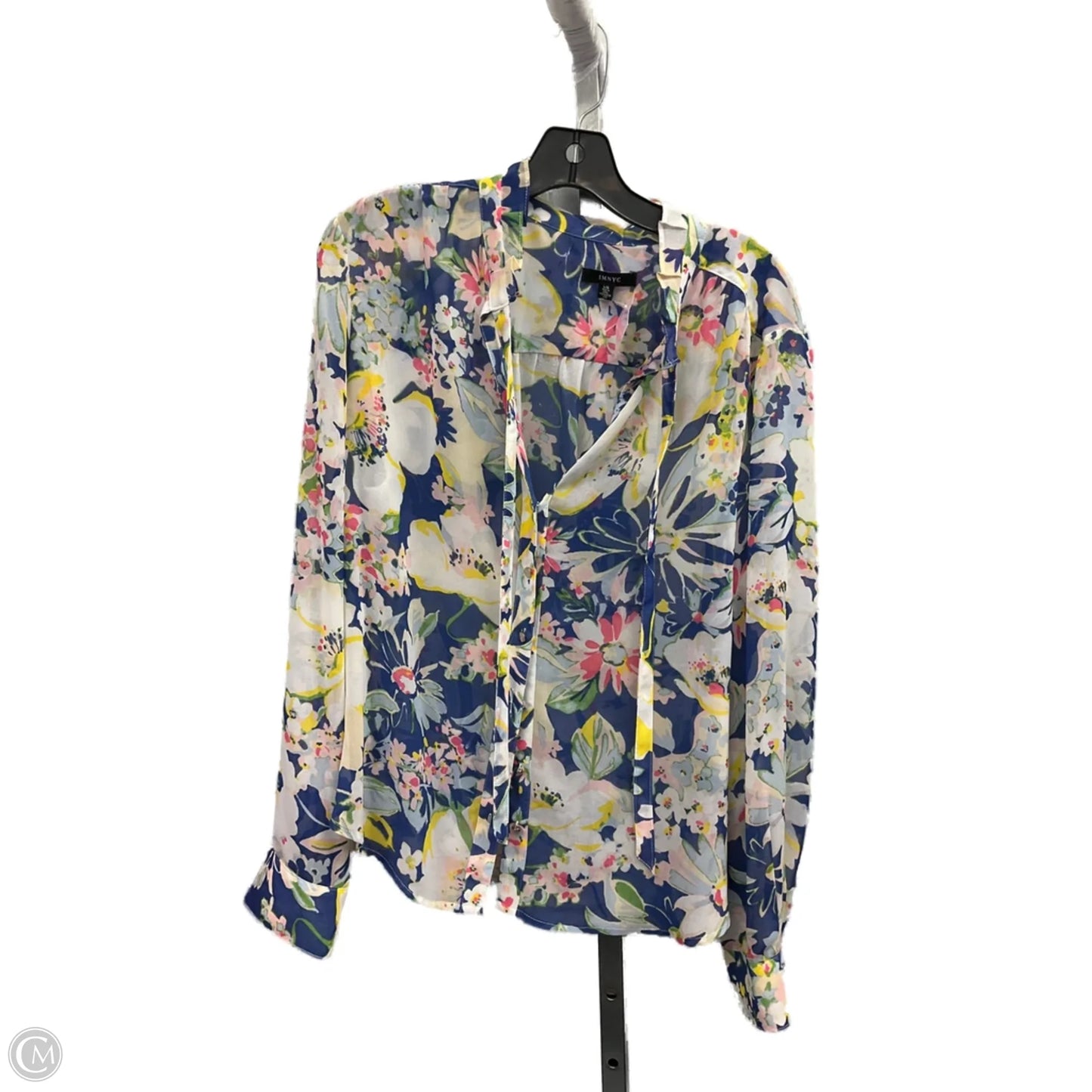 Top Long Sleeve By IMNYC In Floral Print, Size: L