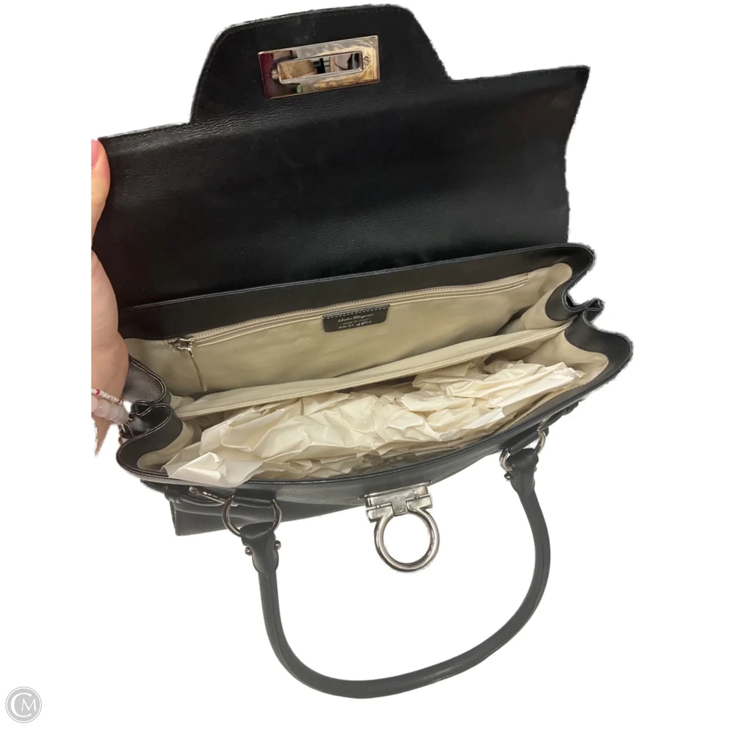 Handbag Designer By Ferragamo, Size: Small