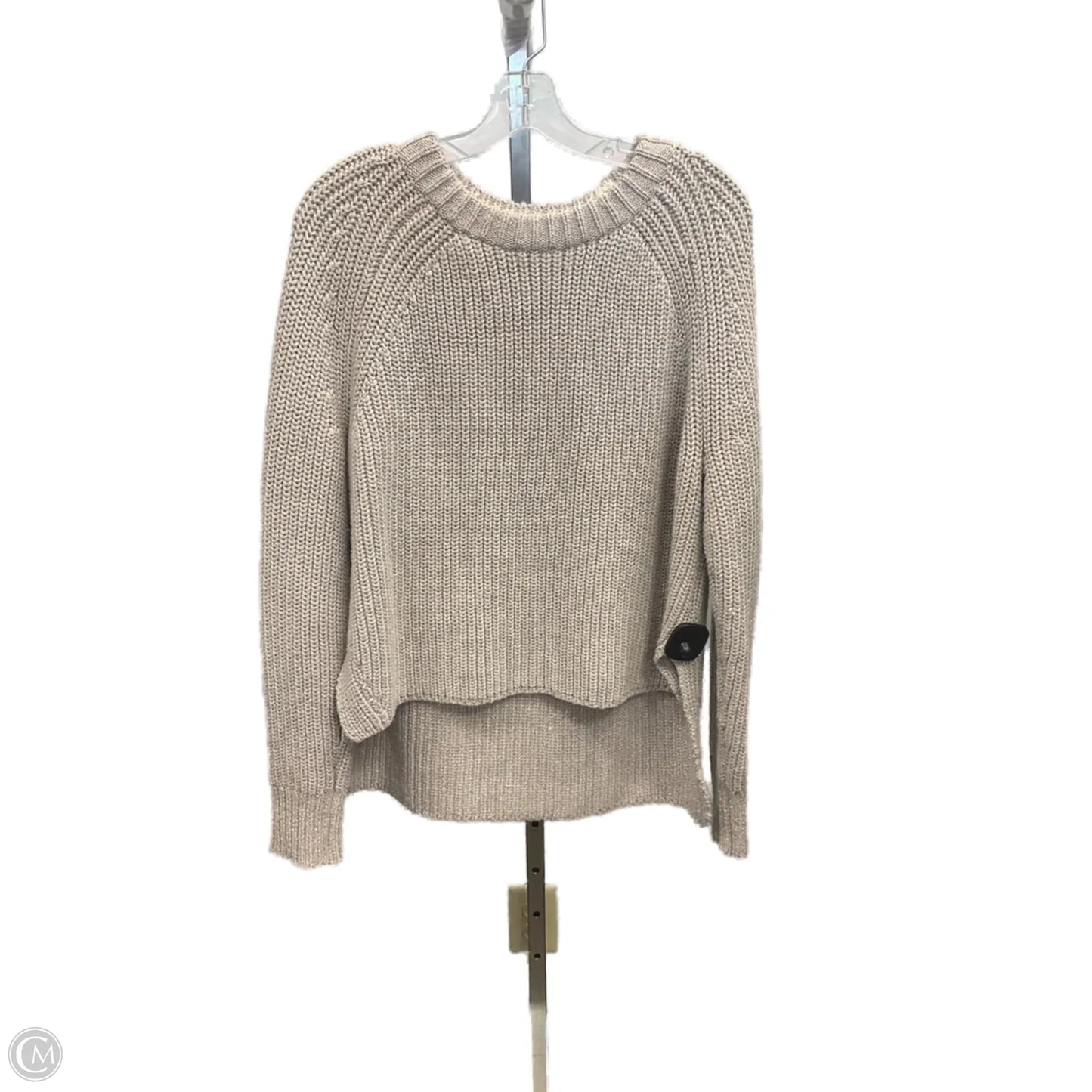 Sweater By Calvin Klein In Silver & Tan, Size: M