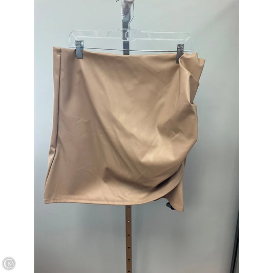 Skirt Mini & Short By Clothes Mentor In Tan, Size: Xxl