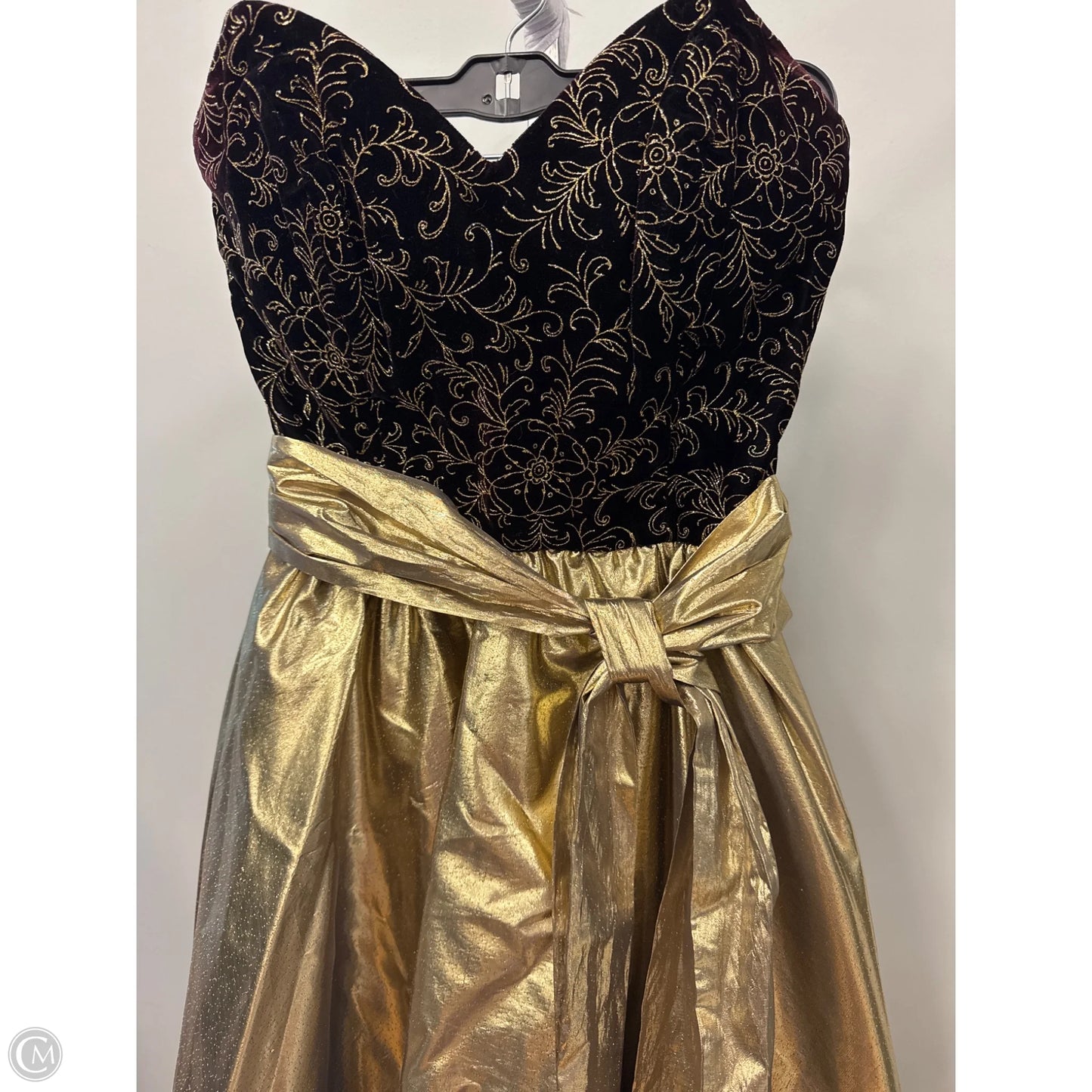 Dress Party Midi By Betsy And Adam In Black & Gold, Size: 6