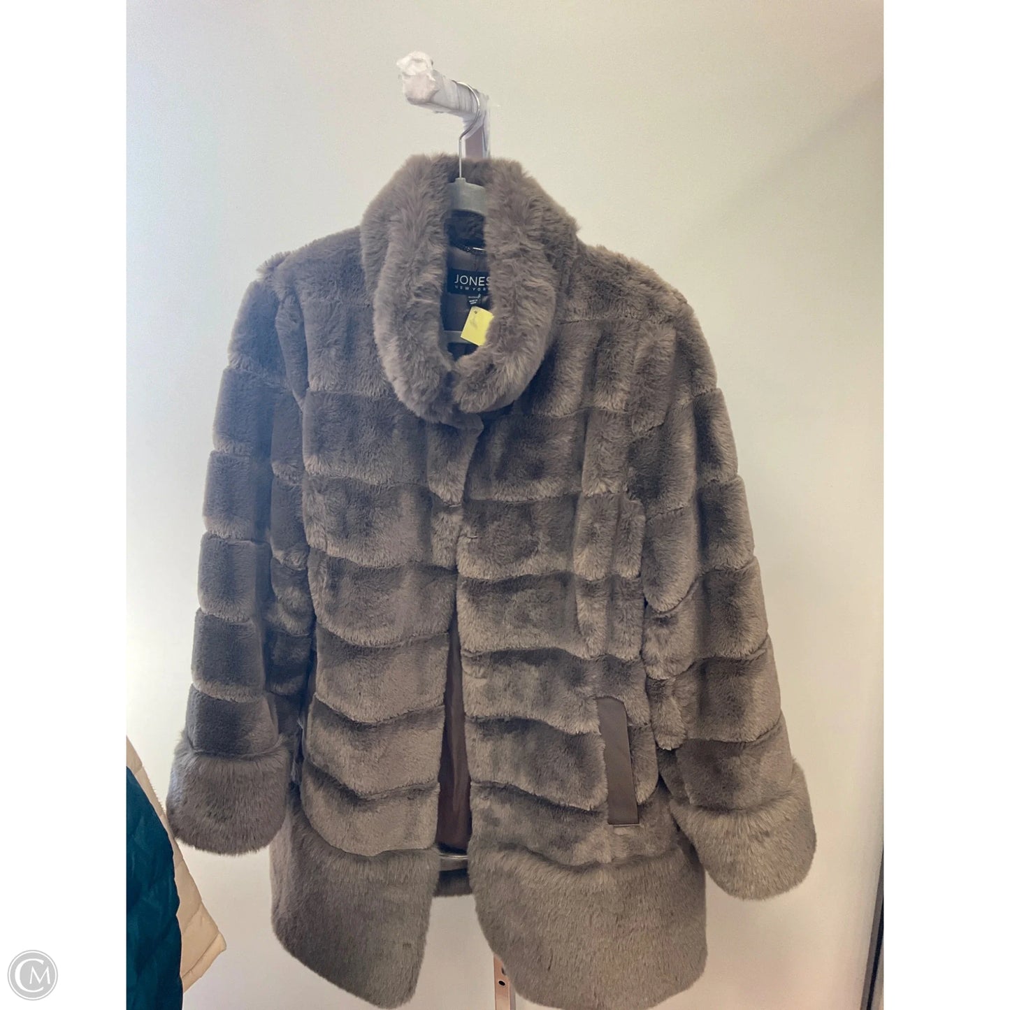 Coat Faux Fur & Sherpa By Jones New York In Brown, Size: Xl