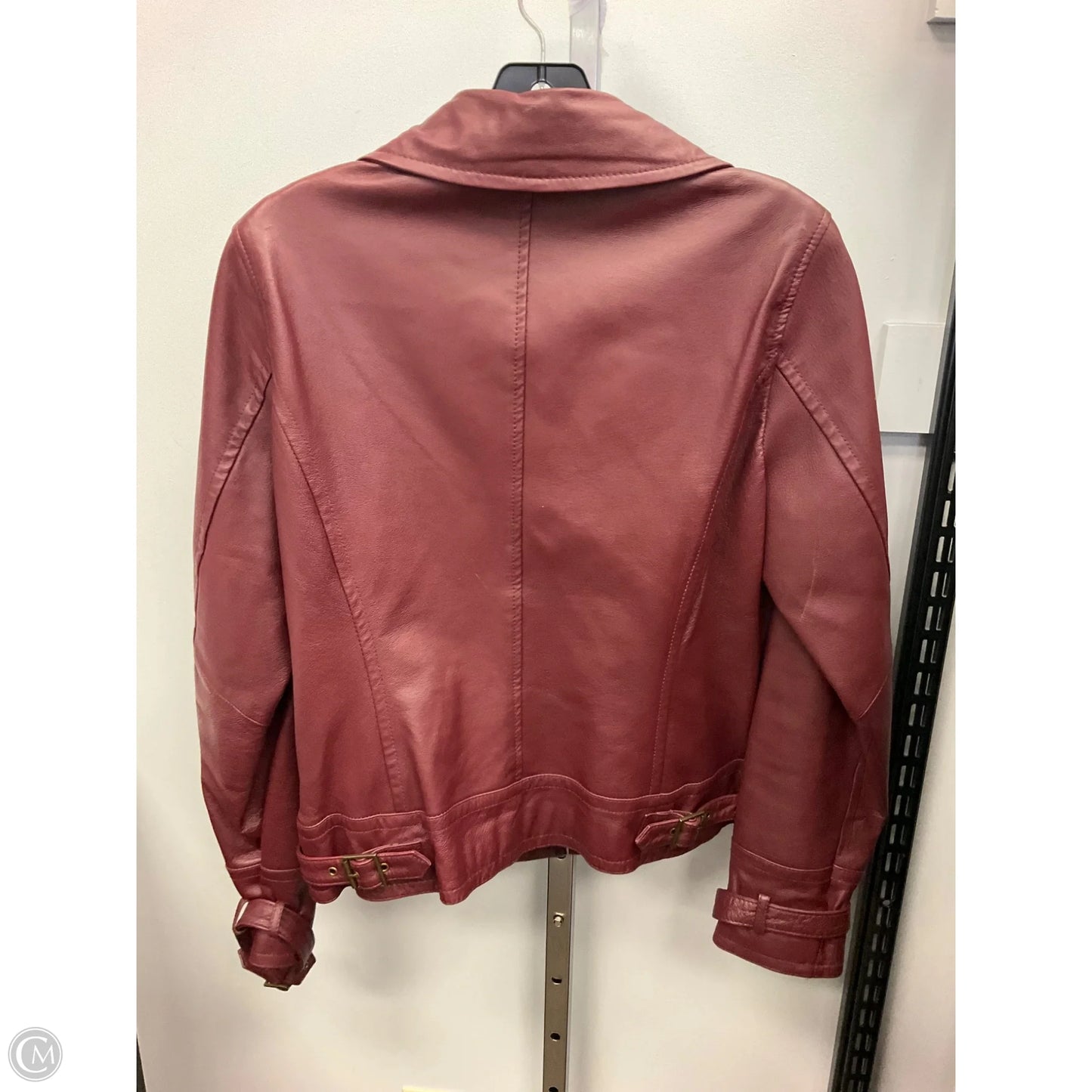 Coat Leather By Isaac Mizrahi Live Qvc In Red, Size: S