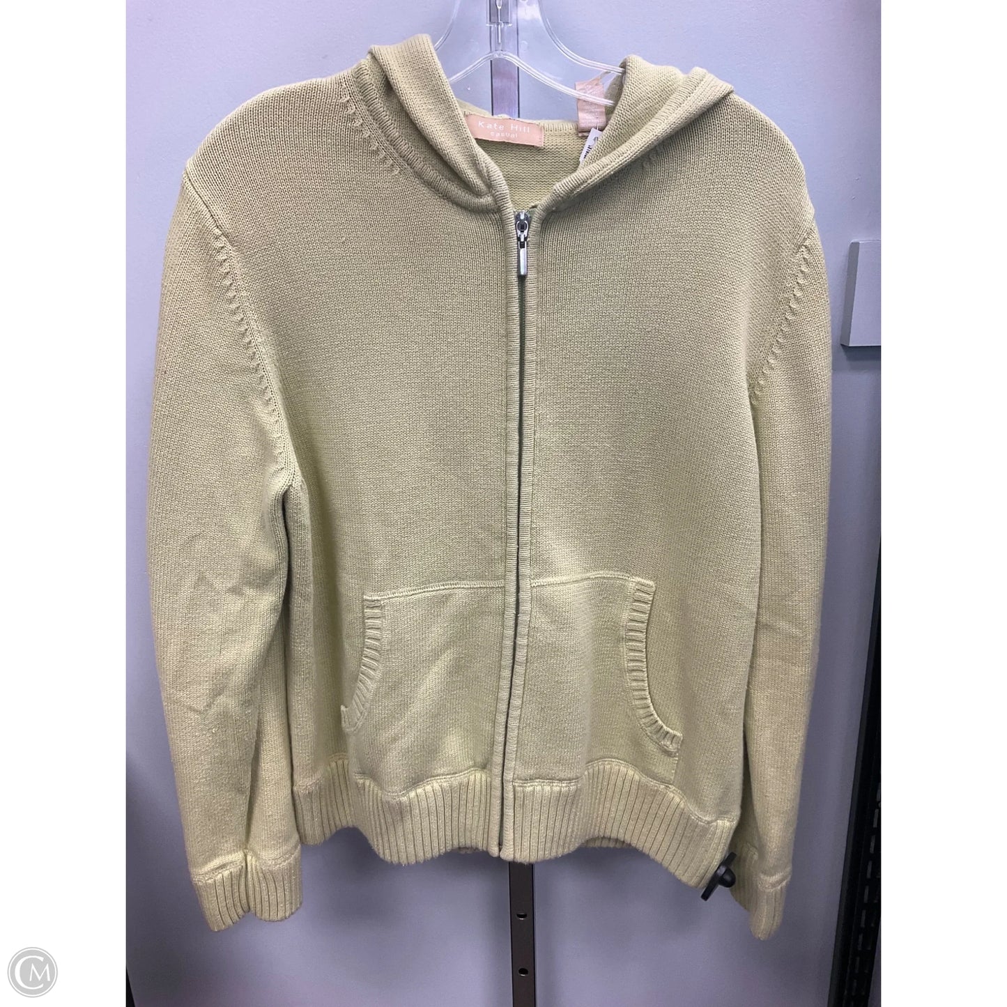 Sweatshirt Hoodie By Kate Hill In Yellow, Size: L