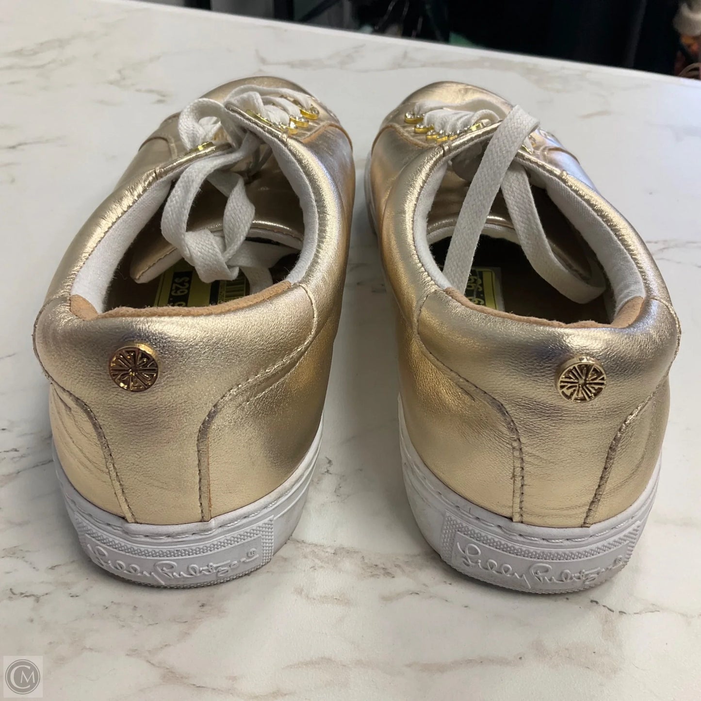 Shoes Designer By Lilly Pulitzer In Gold, Size: 10