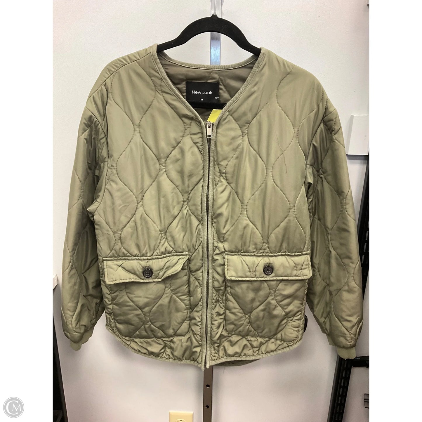 Jacket Puffer & Quilted By New Look In Green, Size: M