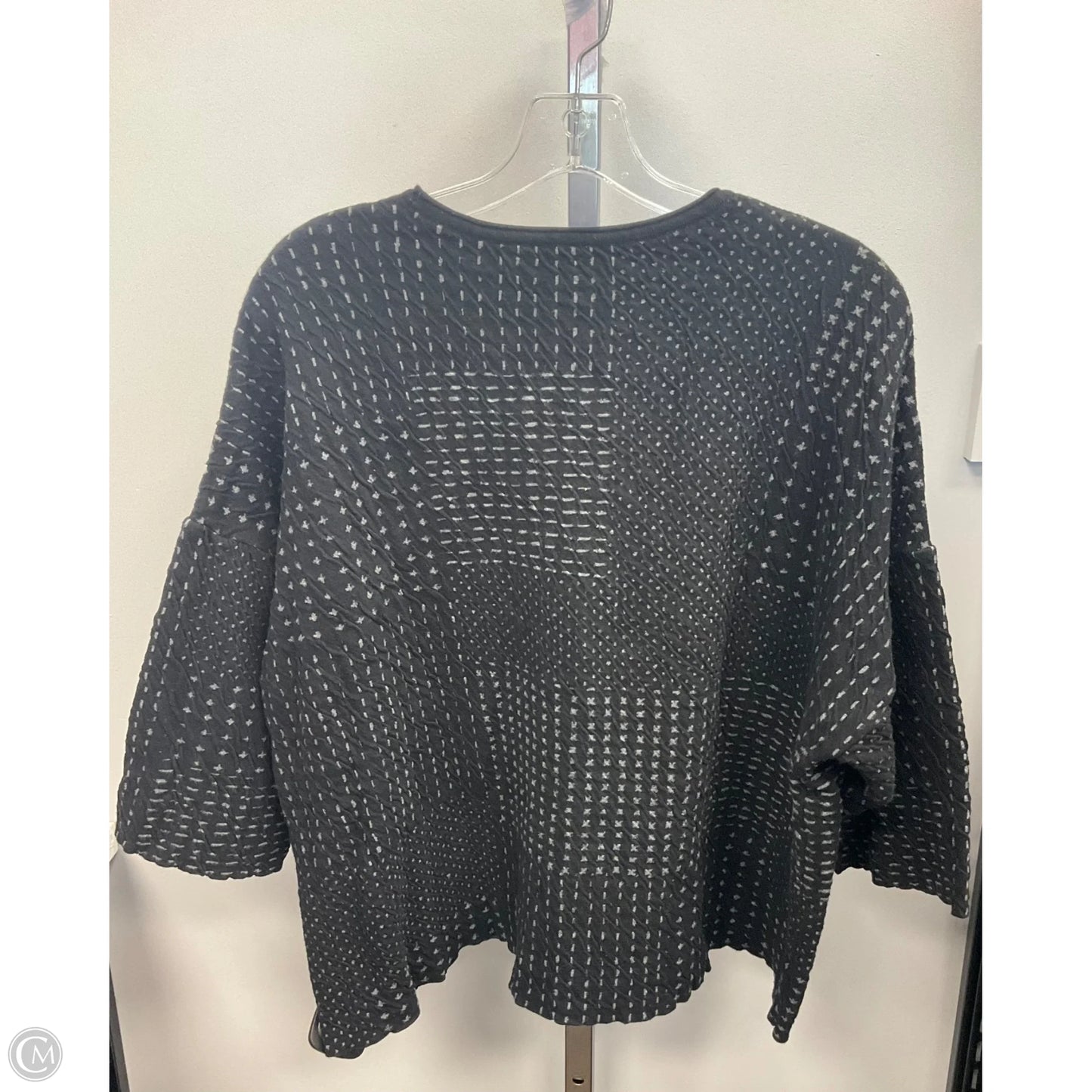 Sweater By Pure Jill In Black & Grey, Size: Mp