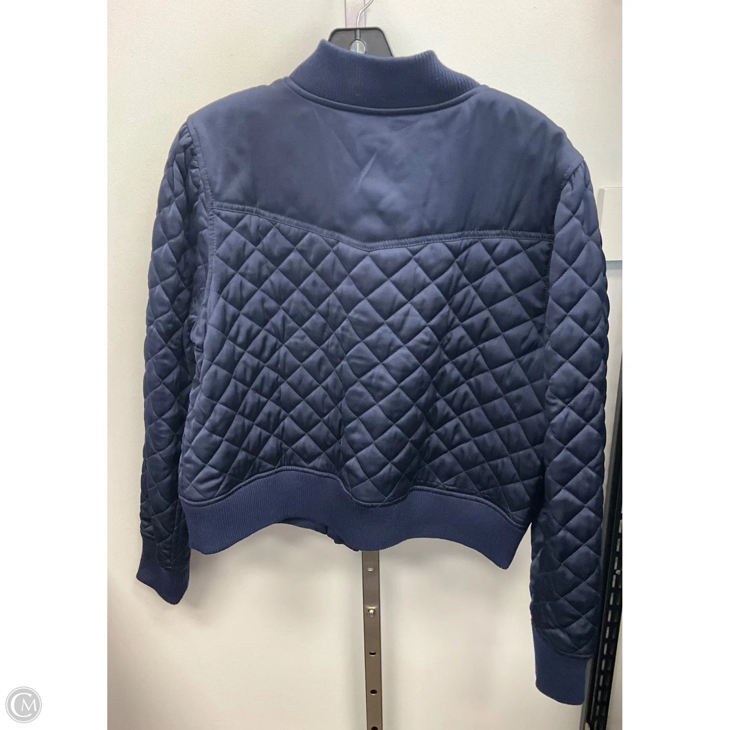 Jacket Puffer & Quilted By Treasure And Bond In Blue, Size: L