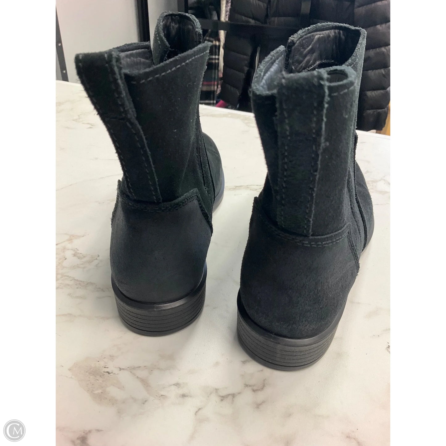 Boots Ankle Heels By Ecco In Black, Size: 9.5