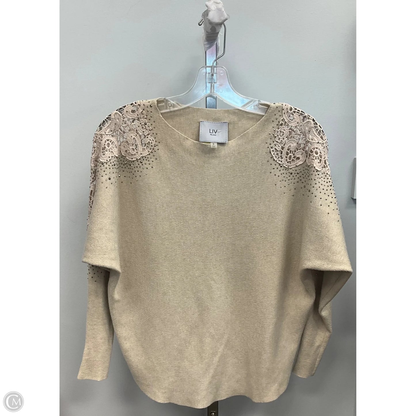 Sweater By Clothes Mentor In Tan, Size: S
