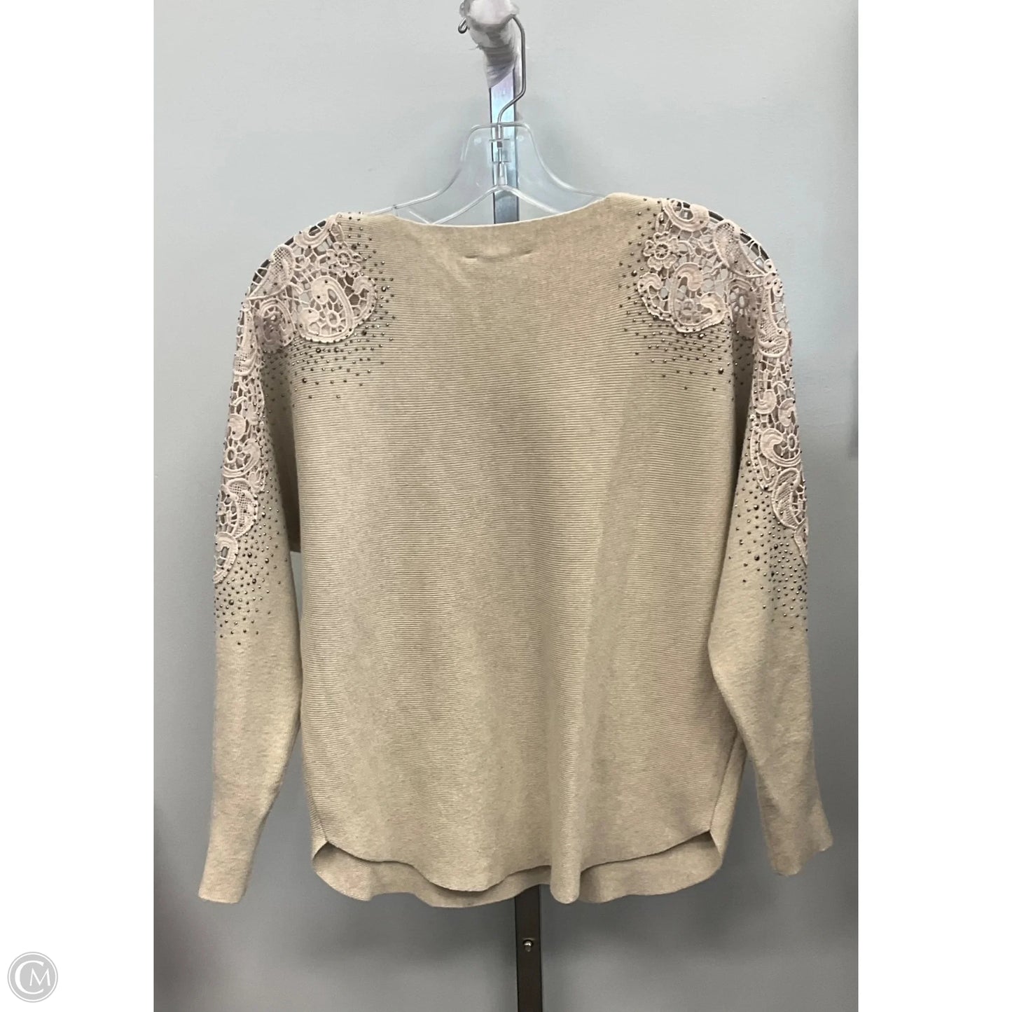 Sweater By Clothes Mentor In Tan, Size: S