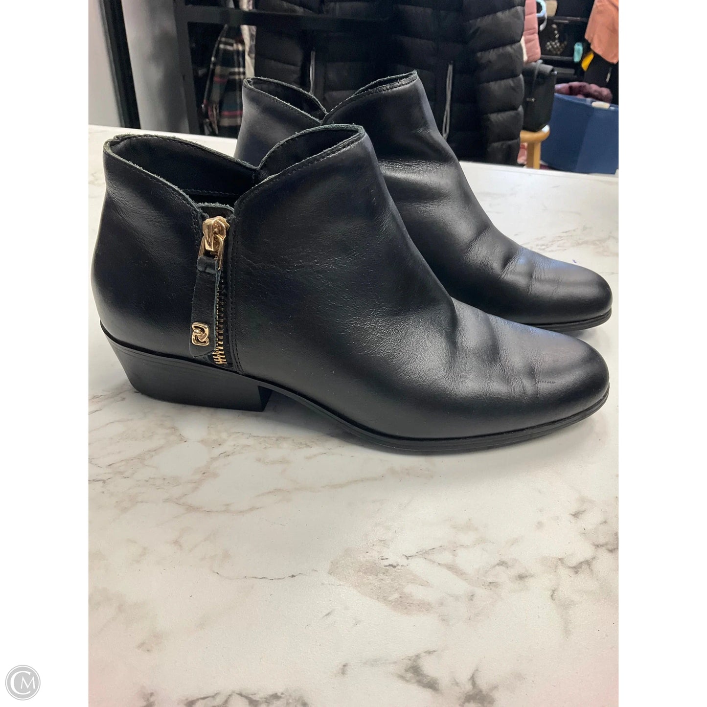 Boots Ankle Heels By Aerosoles In Black, Size: 7
