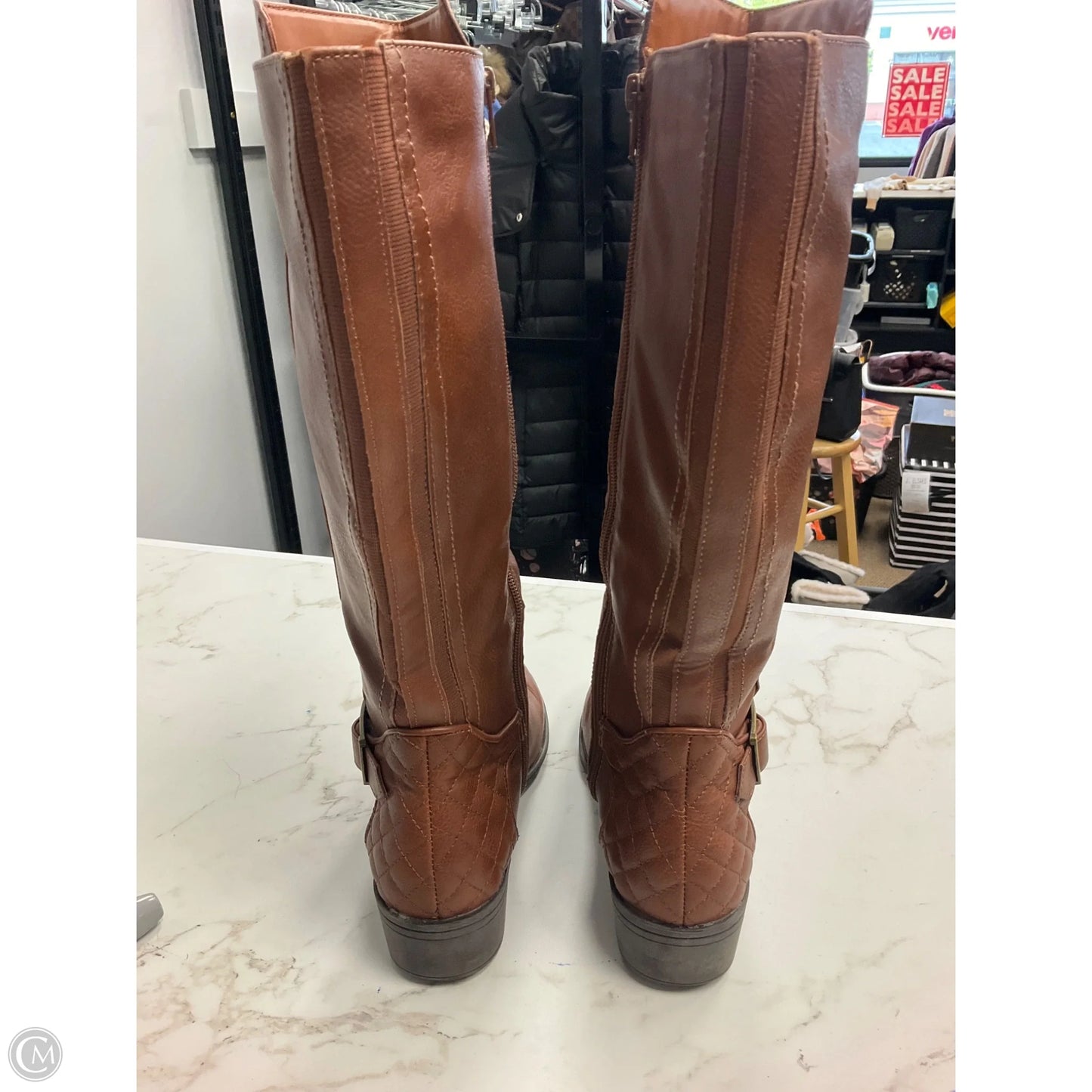 Boots Knee Heels By Arizona In Brown, Size: 7