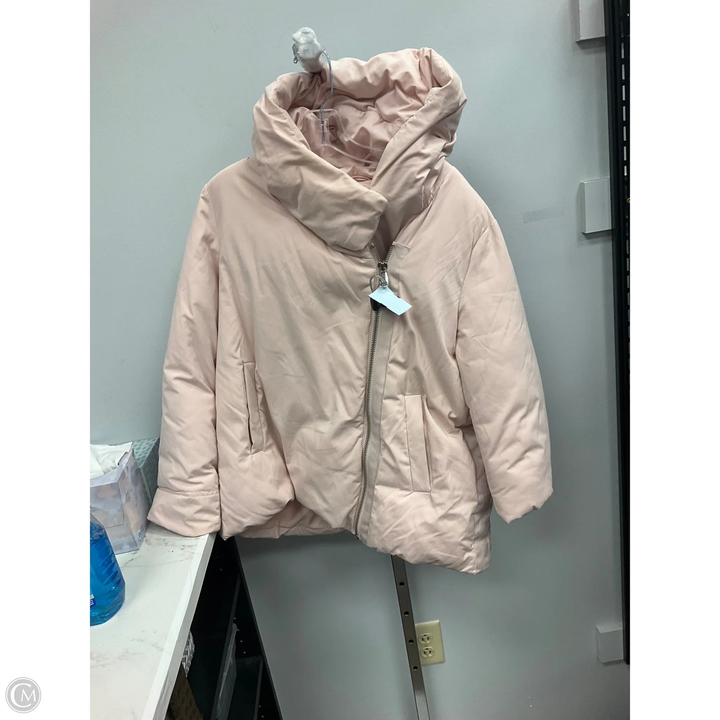 Coat Puffer & Quilted By Zara Basic In Pink, Size: L