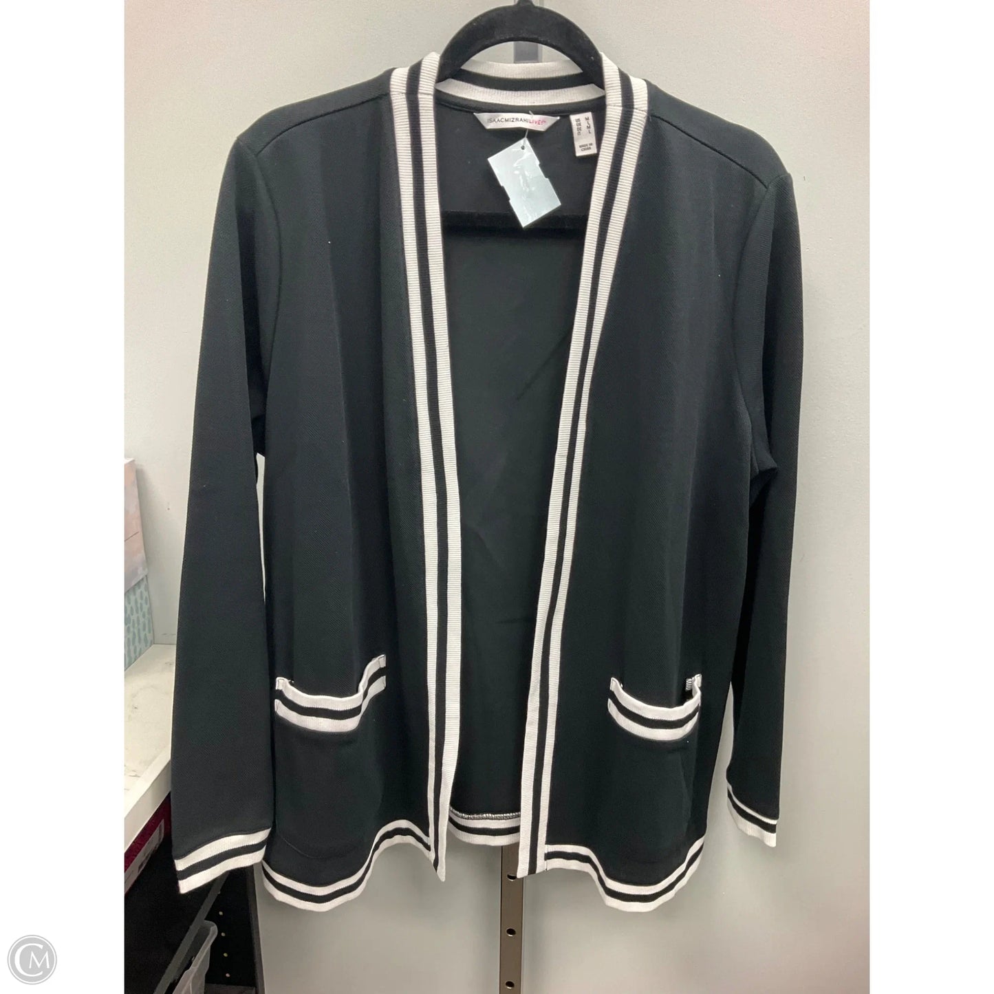 Sweater Cardigan By Isaac Mizrahi Live Qvc In Black, Size: M
