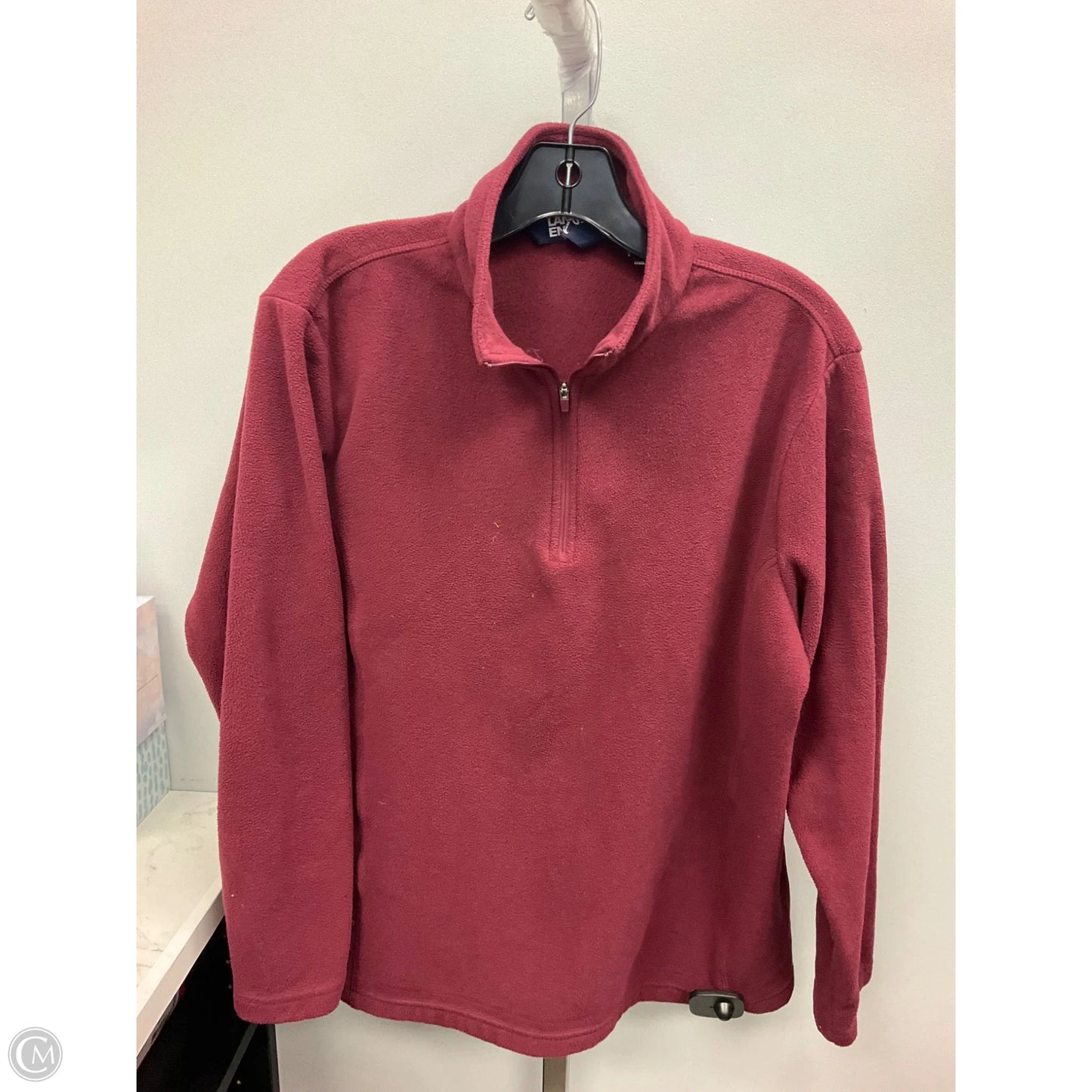 Sweatshirt Collar By Lands End In Red, Size: Xl