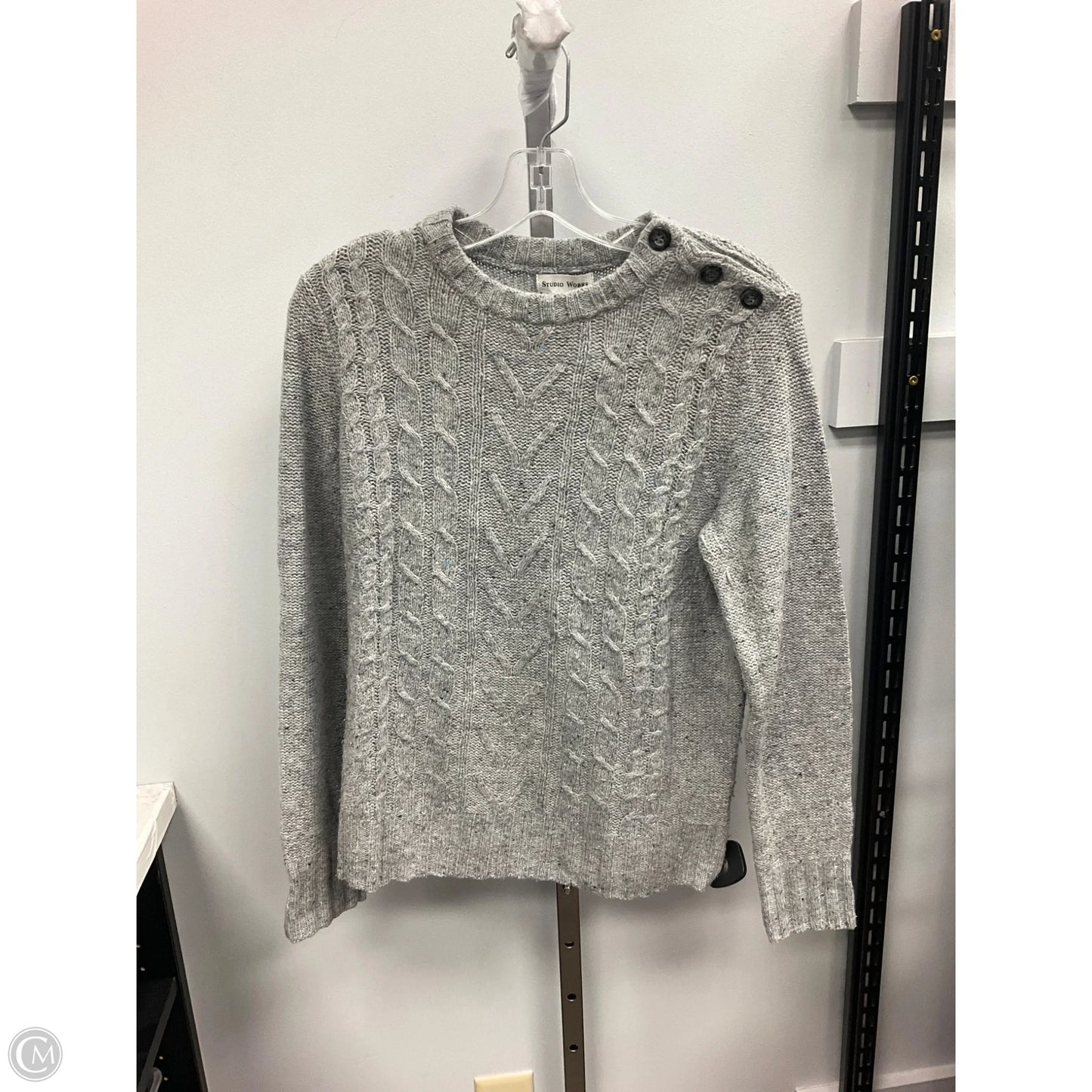 Sweater By Studio Works In Grey, Size: S