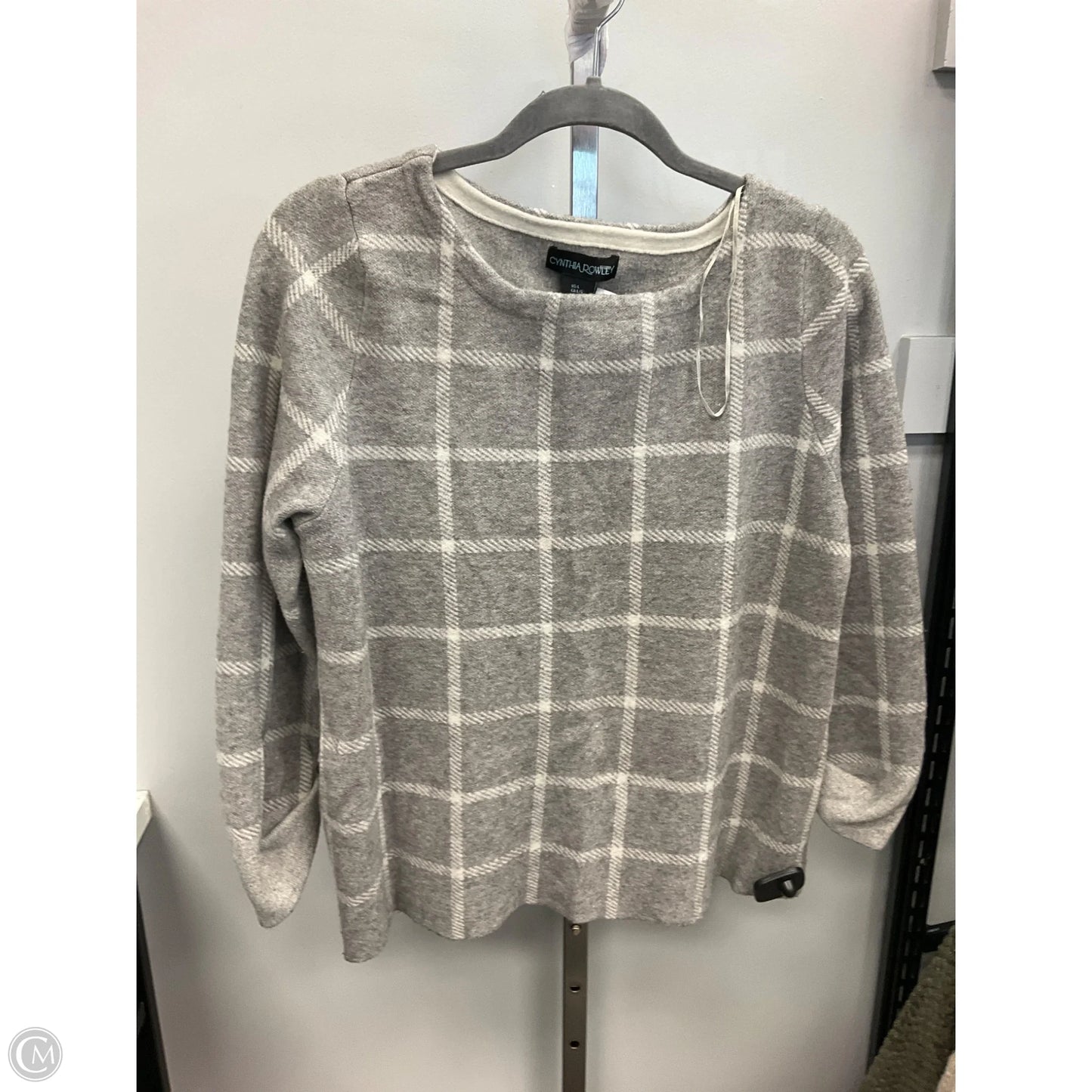 Sweater By Cynthia Rowley In Checkered Pattern, Size: L