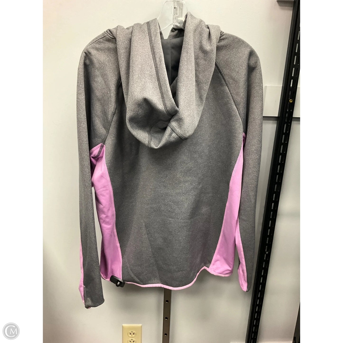 Sweatshirt Hoodie By Under Armour In Grey, Size: L