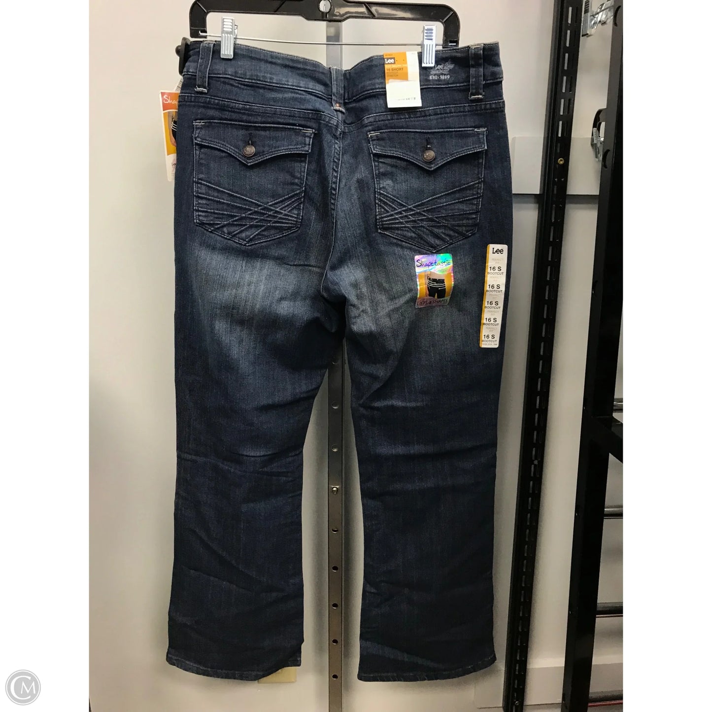 Jeans Boot Cut By Lee In Blue, Size: 16