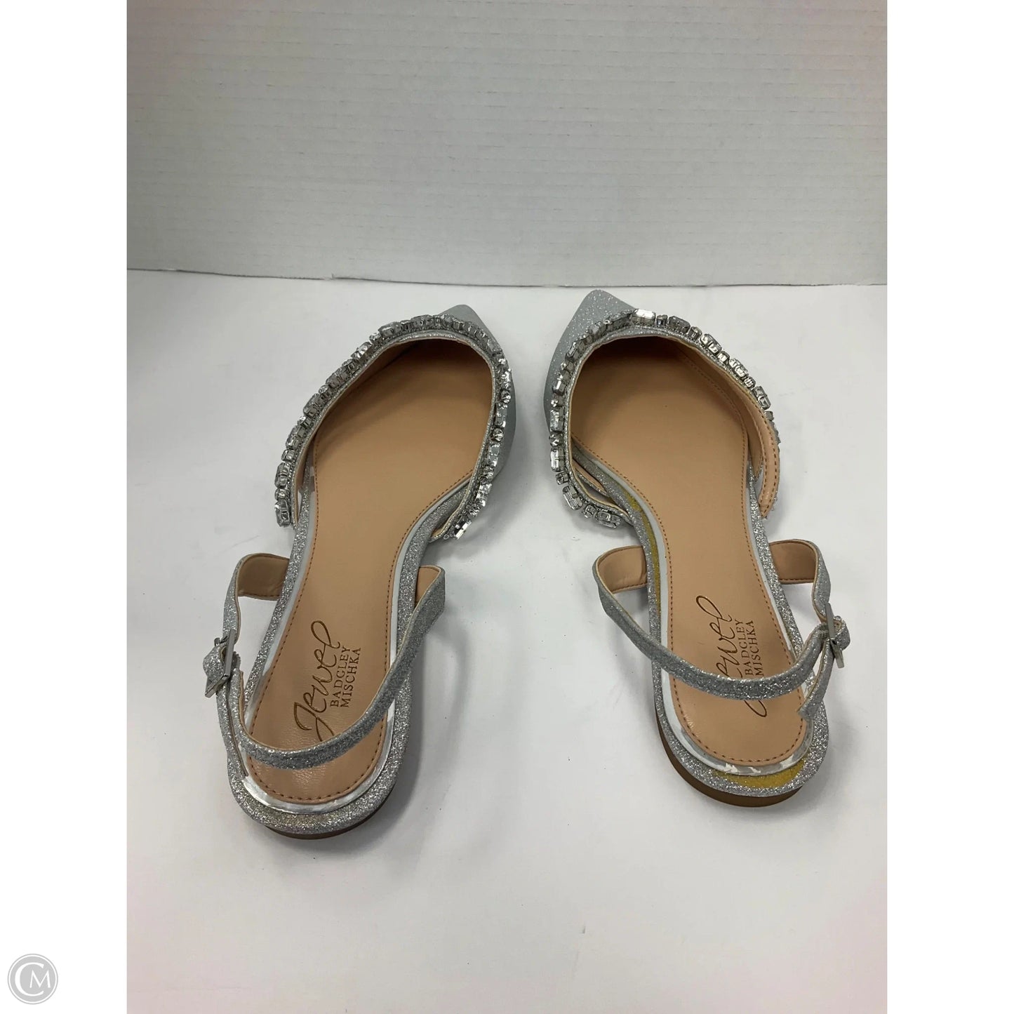 Shoes Flats By Badgley Mischka In Silver, Size: 9