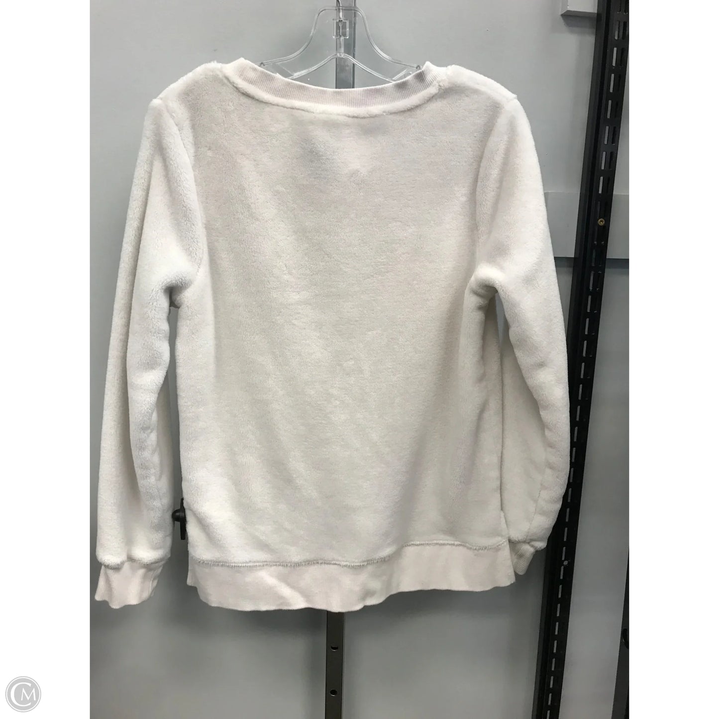 Sweatshirt Crewneck By Clothes Mentor In Ivory, Size: M