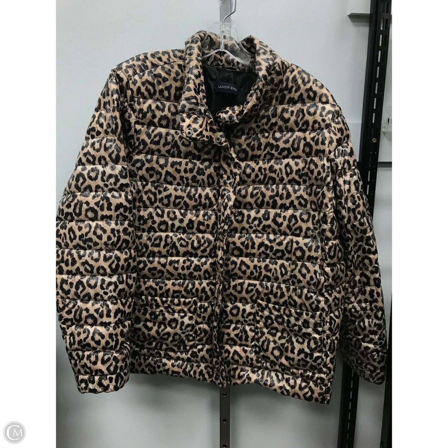 Jacket Puffer & Quilted By Lands End In Animal Print, Size: 1x