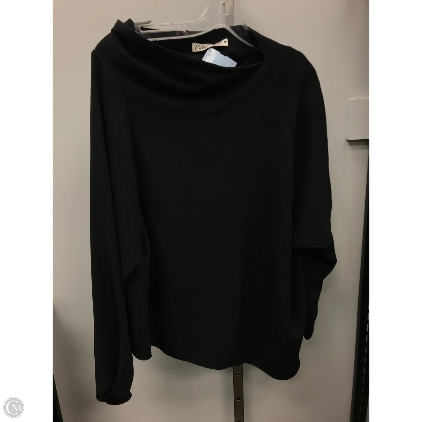 Top Long Sleeve By Zara In Black, Size: M